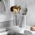 Toothbrush Holders with Drain Tray, 2 Slots Hanging Organizer for Bathroom Caddy, Clear Toothpaste and Razor Holder
