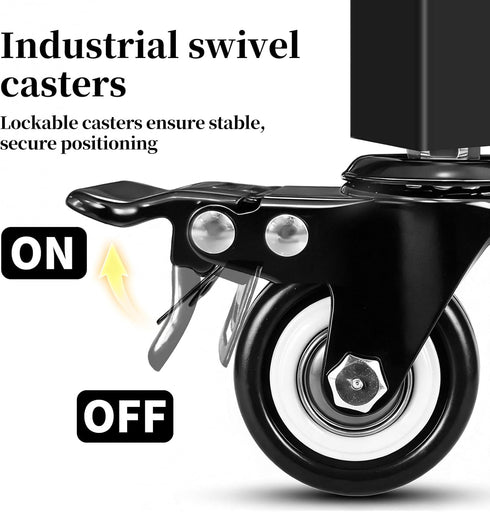 LLAXERGU 22" 30" 300LB 360 Plant Caddy with Wheels, Adjustable to Plant Stand Indoor Outdoor Heavy Duty Rolling Plant