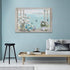 Cotton Hydrangea Bathroom Wall Art - Farmhouse Flower Butterfly Pictures, Framed Artwork for Bathroom