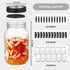 novelinks 32 OZ Clear Plastic Mason Jars with Airtight Lids - 12 PACK Plastic Jars for Kitchen & Household Storage