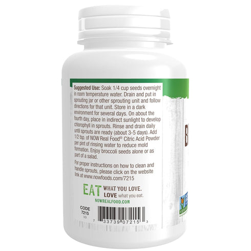 4 NOW Foods, Broccoli Seeds For Sprouting, Non-GMO Project Verified, Ounces