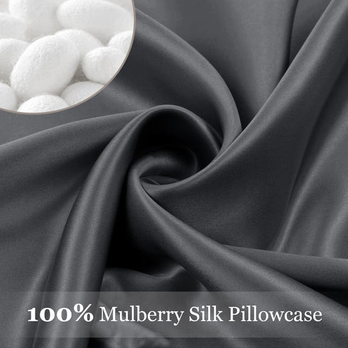 Adubor Silk Pillowcase, Mulberry Silk Pillow Case, 23 Momme 6A Grade Fibers, 900 Thread Count, Standard 20''×26'',