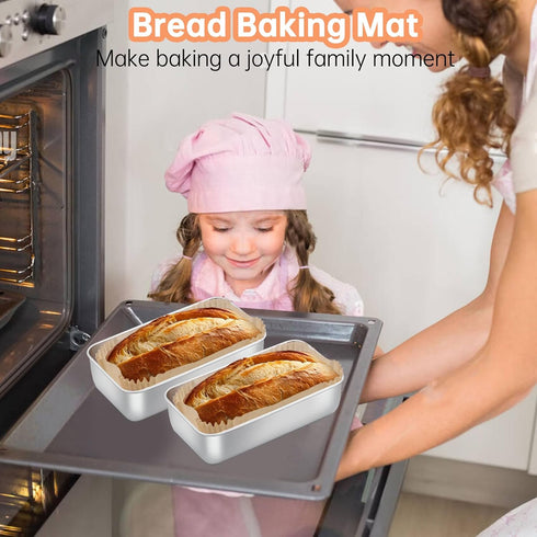 Eiszhjk 100 9x5 Inch, Pcs Loaf Pan Liners for Baking Bread Non-Stick Pre Formed Parchment Paper for Bread Pan, Ideal