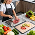 15 11 Inch, 2-in-1 Stainless Steel Cutting Board * IDekooror Double Sided Steel Chopping Board for Kitchen, Steel