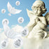 Skylety 36 Pieces Memorial Balloons for Sky Release, Helium Dove Balloons for Funeral Services