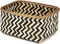 Compactor X-Large Bamboo Zebra Basket, Black/Natural
