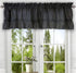 Ellis Curtain Stacey Sheer Tailored Tier Pair Curtains, 56" x 30", Black