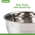Tovolo Stainless Steel Mixing Bowls, 5.5 Qt, Dishwasher Safe for Kitchen Prep & Cooking
