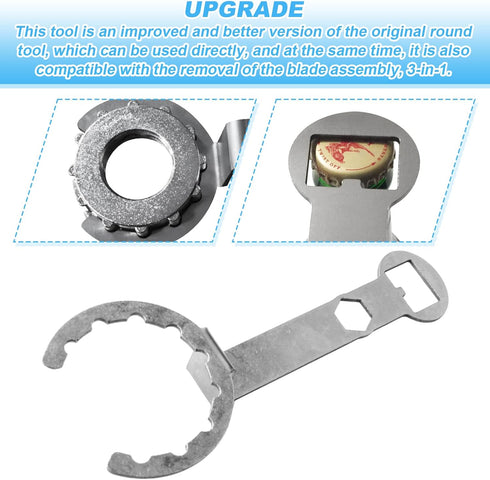 Improved Wrench for Waring 002963 Plus Lock Removal for One Gallon Cb Blender