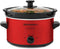 Elite Gourmet MST-275XR# Electric Oval Slow Cooker, 2 Quart, Metallic Red, Dishwasher Safe Glass Lid