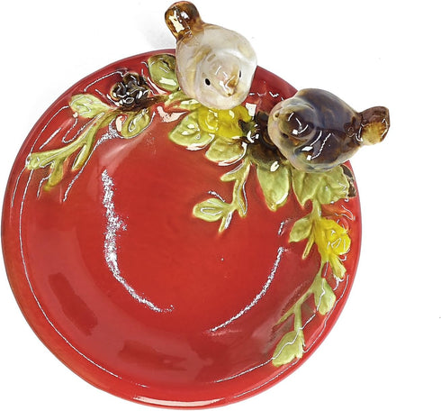 5" ornerx Ceramic Shower Soap Dish Holder Vintage soap Tray Bird Theme