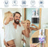 Boperzi Dustproof Cover Toothbrush Holder Wall Mounted Automatic Dispenser for Shower Bathroom Set with 2 Toothpaste