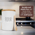 4 1080mL Counter Arthausen Flour Ceramic Storage Cup / Container w/Bamboo Lid Silicone Seal & Spoon, Modern Abstract