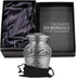 Trupoint Memorials Small Urns for Human Ashes, Keepsake Mini Cremation Urn, Silver Cross.