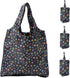 HOLYLUCK Heavy Duty Reusable Grocery Bags, Foldable Shopping Tote Bag (Standard, 3 Dog Paw Prints)