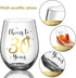 Cheer to 30 Birthday Stemless Wine Glass, 30th Birthday Wine Glass Present for Men Women, 17 oz