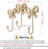 Hooks:8.27x5.59 inches) Small Bow Wall Hook,Gold Wall Mounted Functional Hooks,Antique Gold Cast Iron Hook