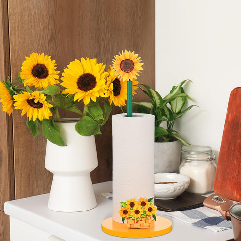 Countertop Namalu Sunflower Paper Towel Holder Sunflower Kitchen Decor Kitchen Fun Paper Towel Holder Dispenser