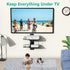2 17.6lbs (CS202B), 2-Shelf, WALI Floating TV Shelf, Tier Glass Projector Shelf for DVD Players, Routers, Game