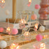 ChiRee 9.85FT 20 20 Room Decor String Lights with Cute PomPoms Pink Unicorn LED Lights Battery Operated with Timer