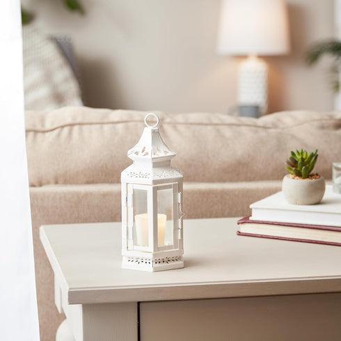 Accent Plus Indoor Lantern, Decorative Outdoor Christmas Candle Lantern, 3.75 x 3.25 x 8 Inches