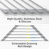 Tomorotec Adjustable Triangle Dish Drying Rack, Foldable Stainless Steel Over The Sink Kitchen Drainer Caddy Organizer