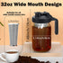 Cold Brew Coffee Maker - 32oz Cold Brew Pitcher with Stainless Steel Super Dense Filter Easy of Use, Durable & Sturdy Classic BPA Free Sturdy Mason jar Pitcher with Black Lid Easy to Clean by Jrssae