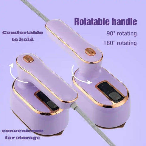 Travel Steamer Iron for Clothes, 1000W handheld size portable Steamer Support Dry and Wet Ironing 180° small hand garment electric steam ironing machine for dress shirt travel (purple) by REBOLLITA