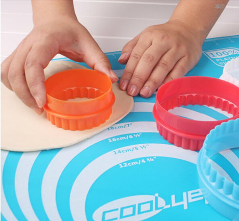 NELPLA Two Side Round Cookie Cutters - Biscuit Cutters and Fondant Cake Cutters, Set of 6 PCS, Assorted Color