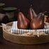 6PCS Fake Brown Pear Artificial Lifelike Fake Fruits Decorative for Kitchen Party Home Ornament House Table Faux Fruit