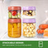 9oz 16oz 6Pack(Red, Hoa Kinh Overnight Oats Jars with Lids, & Leak Proof Small Jars for Overnight Oats, Cereal, Clear
