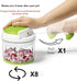 Starfrit Pull Chopper, Multi-Purpose Manual Food Processor with Three Blade System for Fruits, Vegetables, Meats