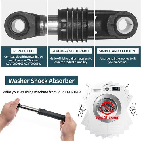 383EER3001G 4901ER2003A Washer Shock Absorber, Compatible with LG WM2016CW WM0642HW WM8000HVA Models
