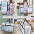 Clear Clothes Storage Bag Organizer with Reinforced Handle, Vinyl Bags for Comforter, Blanket, Bedding - 3 Pack, 55 L,