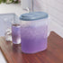 Sterilite 6-Pack Plastic Pitcher Water Jug Drink Dispenser with Blue Atoll Lid and Tab, Clear Base, Grip Handle for