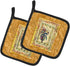 Caroline's Treasures 8615PTHD Palm Tree Pair of Heat Resistant Pot Holders, Kitchen Hot Pads for Cooking, 7 1/2 x 7 1/2