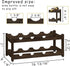 BAMEOS Freestanding 2 Tier Bamboo Wine Rack, 8 Bottle Countertop Cabinet Wine Holder for Bar, Pantry, Mocha