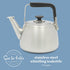2 Sur La Table Kitchen Essentials Qt Heavy Gauge Brushed Stainless Steel Whistling Tea Kettle Durable Stovetop Kettle