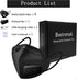 Bwinmak Fashion Wearable Air Purifier USB Exhaust Fan for Masks, Cooking, Training, Outdoor Sports - Black