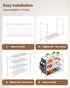 woxlemen Closet 26 inch 4-Tier) Bamboo Shoe Rack for Small Wooden Shoe Organizer with Pouch, Sturdy Wood Shoe Shelf