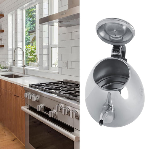 1.2L Stainless Steel Stovetop Teapot, Heat Resistant Handle Tea Coffee Pot Kettle