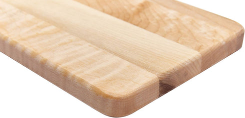 Small Labell Handle Serving Board - Canadian Maple Hardwood Cutting Board for Meats, Vegetables, Fruits, Cheeses - 6" x