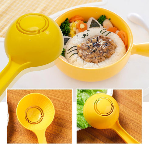 Rice Ball Spoon, 5Pcs Plastic Rice Paddle, Non Stick Rice Scooper for Kitchen, Restaurant, Sushi Making (Yellow)