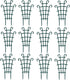UWIOFF 12 Pack Trellis for Potted Plants, Garden Trellis for Climbing Plants Plastic