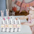Colarr 72 Pcs Pink Baby Shower Water Bottle Labels Pink Gold Flower Water Bottle Wrappers Stickers Waterproof Self