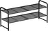 SUFAUY 2-Tier 33" Wide Shoe Rack, Closet Metal Shoe Rack Organizer Heavy