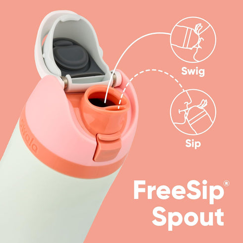 Owala FreeSip Insulated Stainless Steel Water Bottle, BPA-Free Sports Water Bottle, 32 Oz, Summer Sweetness
