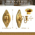 Set Gold Candle Sconces of Two, Brass Color Victorian Royal Wall Sconce, Metal Rustic Candle Holder Baroque Home Wall