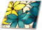 3dRose Ceramic Tile, Teal and Yellow Floral, 6-Inch (ct_32104_2)