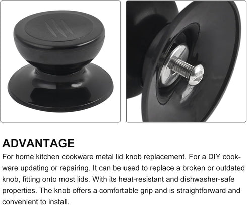 METALLIXITY Heat Resistant Lid Knob Handle Replacement - Cookware Lid Grip for Kitchen